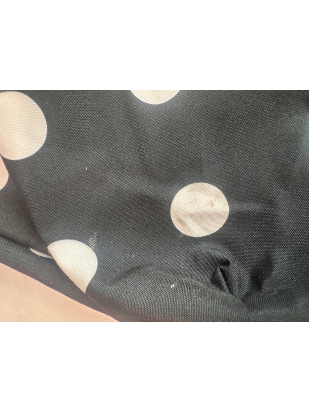 Kate Spade Tote Blk/White Polka Dot Lightwt Reusable Shopping Bag Iconic Classic - Picture 3 of 11